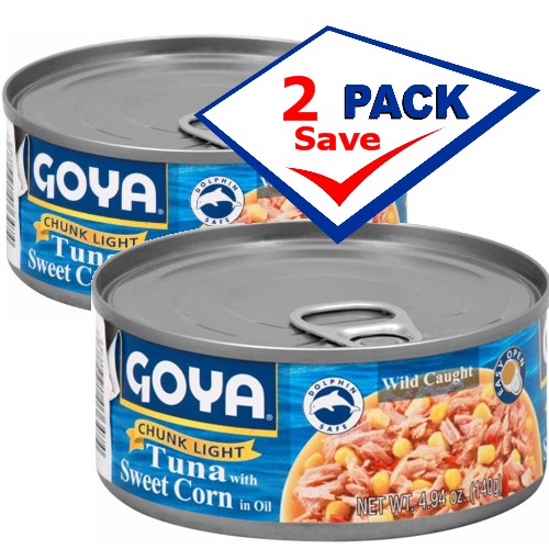 Goya Light Tuna with Sweet Corn 4.94 oz Pack of 2